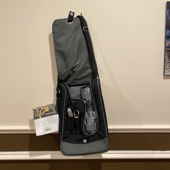 NWT Picnic Time Insulated Barossa Wine Tote Bag w/ 2 glasses, cork, corkscrew. - Picture 5 of 11